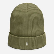 Load image into Gallery viewer, Organic Ribbed Beanie [White Signature]
